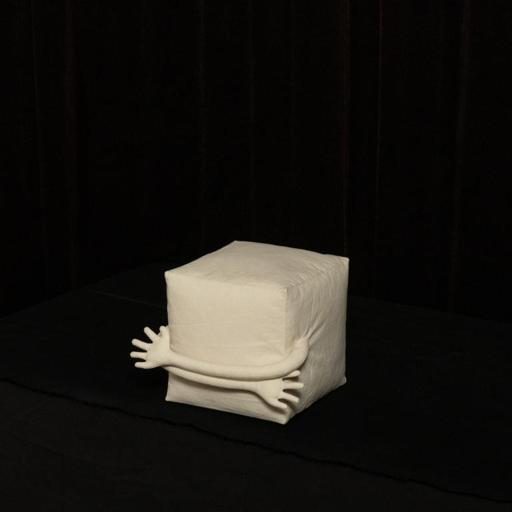 The Euclideans Cube · 7’’ x 9.5’’ x 10’’ · Cotton, polyester · NY, USA · 2022