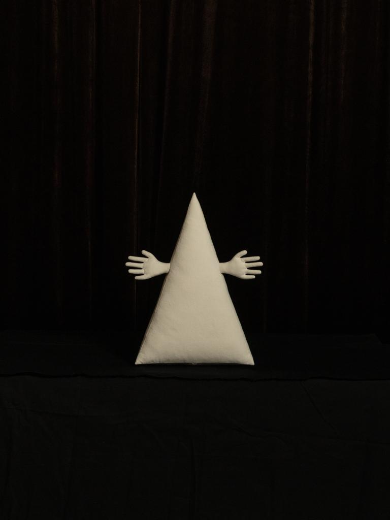 The Euclideans Tetrahedron · 16.5’’ x 12’’ x 9.5’’ · Cotton, polyester · NY, USA · 2022