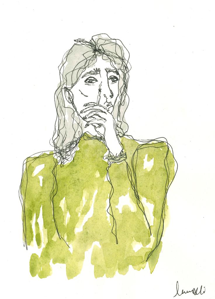 Längtan · ink and watercolor on paper, 14,8 x 21 cm, Sandviken 2023