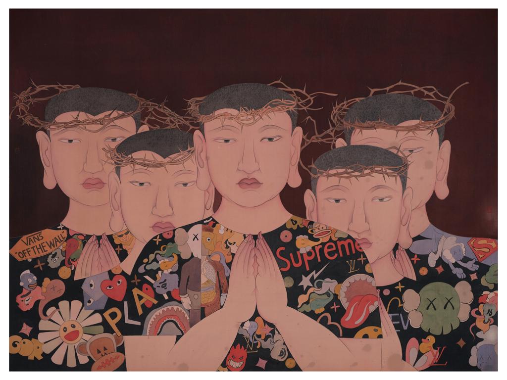 As It Is · Collectivism (《如是 · 集体主义》) · Rich Color Silk Painting(绢本重彩) · 72x95cm · 2020