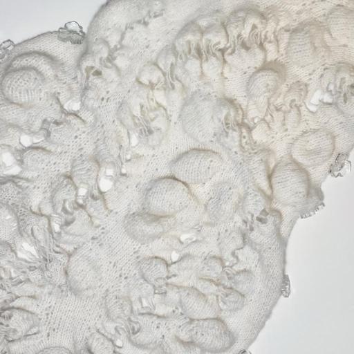 Into merged reality, an alternative fantasy · Mohair, alpaca, wool, cashmere, cotton, acrylic, transparent yarns · New York, United States · 2023