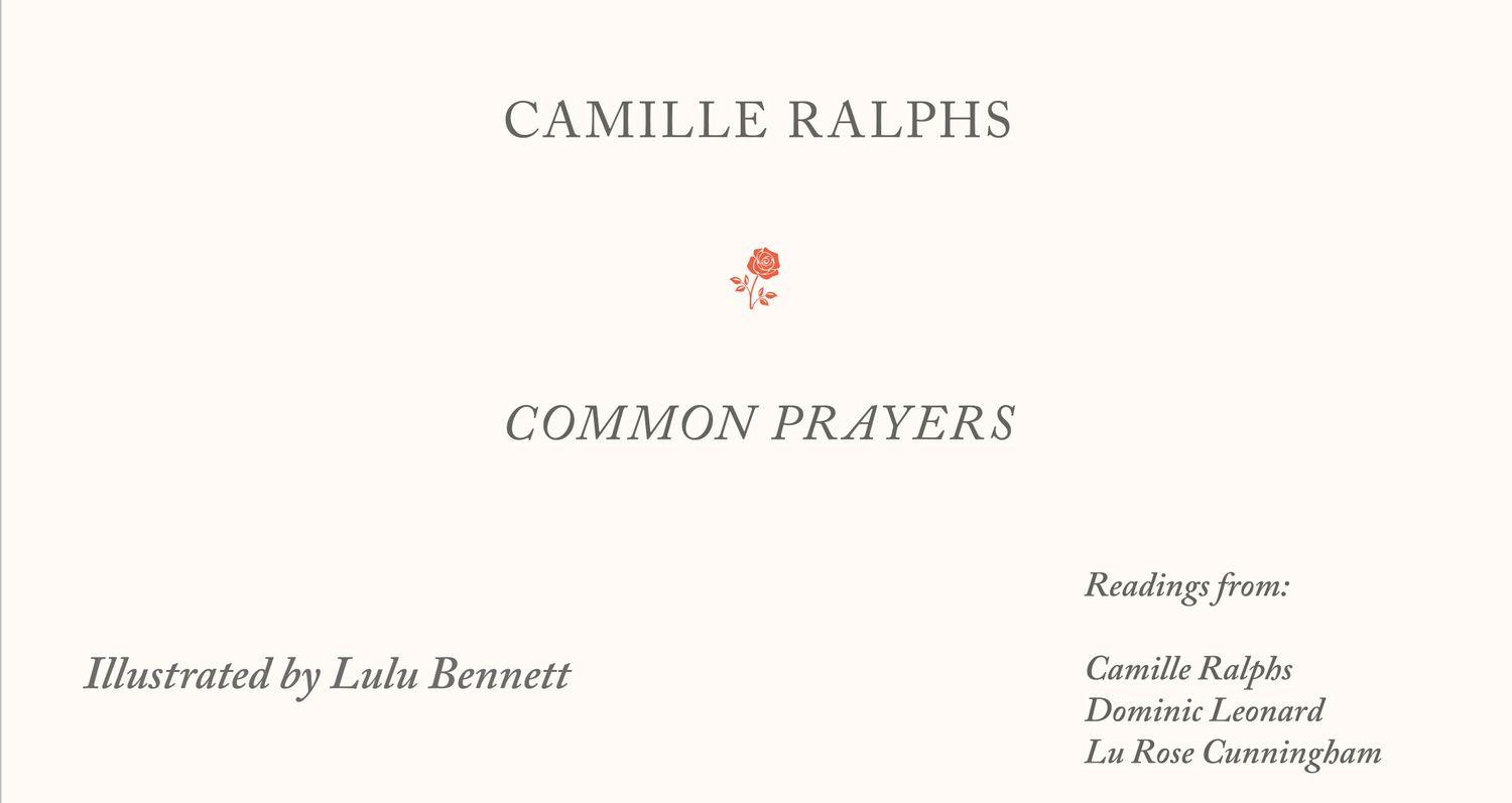 Common Prayers Pamphlet Launch  | South London Gallery | 65 Peckham Rd