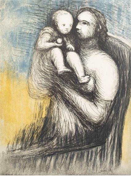 Henry Moore: Mother and Child | Henry Moore | Eames Fine Art