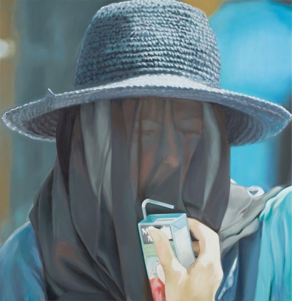 Shannon Cartier Lucy. Woman with a Juice Box  | Shannon Cartier Lucy. | Soft Opening | Minerva Street